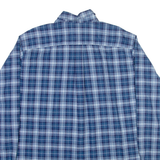 LL BEAN Mens Shirt Blue Check Long Sleeve XL