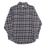 JACHS Mens Shirt Grey Check Long Sleeve S