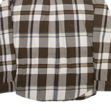WOOLRICH Mens Shirt Brown Check Long Sleeve L