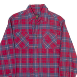 JACHS Mens Shirt Red Check Long Sleeve S