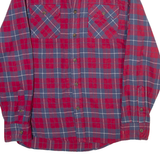 JACHS Mens Shirt Red Check Long Sleeve S