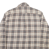 JACHS Mens Shirt Cream Check Long Sleeve L