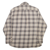 JACHS Mens Shirt Cream Check Long Sleeve L