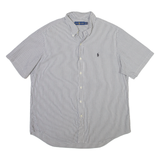 RALPH LAUREN Mens Shirt Grey Striped XL