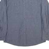 WRANGLER Mens Plain Shirt Grey Long Sleeve M