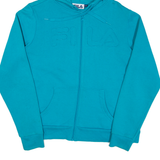 FILA Womens Blue Hoodie Full Zip L
