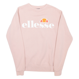 ELLESSE Womens Sweatshirt Pink Crewneck UK 8