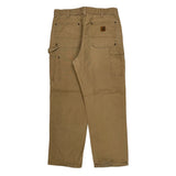 Carhartt Double Knee Carpenter Pants - 34W 32L Brown Cotton