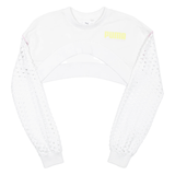 PUMA Sophia Webster Cropped Womens Sweatshirt White Crew Neck S
