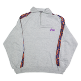 ASICS Womens Sweatshirt Grey 1/4 Zip M