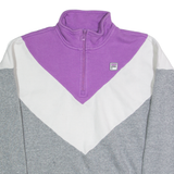 FILA Womens Sweatshirt Purple 1/4 Zip S