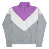 FILA Womens Sweatshirt Purple 1/4 Zip S