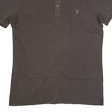 ALL SAINTS Mens Polo Shirt Brown M