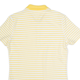 TOMMY HILFIGER Womens Polo Shirt Yellow Striped L