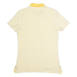 TOMMY HILFIGER Womens Polo Shirt Yellow Striped L