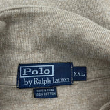 Polo By Ralph Lauren 1/4 Zip - 2XL Beige Cotton