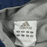 Adidas Striped Jacket - Large Blue Polyester