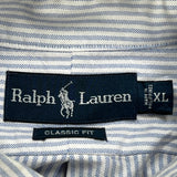 Ralph Lauren Striped Shirt - XL Blue Cotton