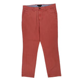Tommy Hilfiger Slim Fit Chinos - 34W 30L Red Cotton