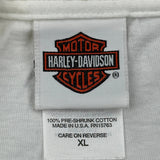 Motorcycles Harley Davidson Graphic T-Shirt - XL White Cotton
