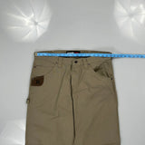 Wrangler Carpenter Trousers - 36W 32L Khaki Cotton