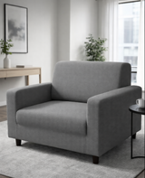 Anyseat 1-Seater Sofa Cover – Ash Grey Style Slipcover for Living Room Chair Protection