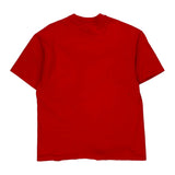 Blank Hanes Single Stitch T-Shirt - Large Red Cotton