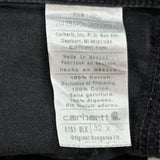 Carhartt Carpenter Trousers - 32W 30L Black Cotton