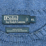 Polo By Ralph Lauren Sweater - XL Blue Cotton