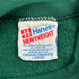 Made In USA Mickey Mouse Hanes Graphic Sweatshirt - Large Green Cotton Blend