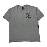 Quiksilver Graphic T-Shirt - Large Gray Cotton