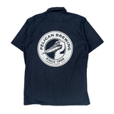 Pelican Brewing Company Dickies Short Sleeve Shirt - Medium Navy Polyester Blend