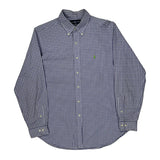 Classic Fit Ralph Lauren Checked Shirt - Large Blue Cotton