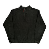 Woolrich 1/4 Zip - XL Black Wool Blend