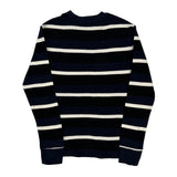 Age 10-12 Polo By Ralph Lauren Striped Sweater - Medium Navy Cotton