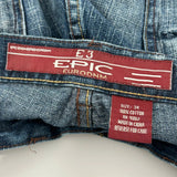 Epic Denim Shorts - 34W 15L Dark Wash Cotton