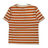 Guess Striped T-Shirt - Medium Orange Cotton
