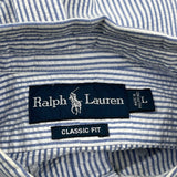 Ralph Lauren Striped Shirt - Large Blue Cotton