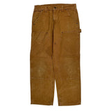 Carhartt Double Knee Carpenter Pants - 32W 29L Brown Cotton