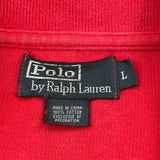 Polo By Ralph Lauren 1/4 Zip - Large Red Cotton