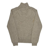 Polo By Ralph Lauren 1/4 Zip - Large Beige Wool Blend