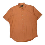 Blake Ralph Lauren Short Sleeve Shirt - Large Orange Cotton