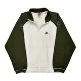 Adidas Track Jacket - Small Green Polyester