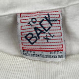 To Back Single Stitch T-Shirt - XL White Cotton Blend