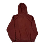 Carhartt Spellout Hoodie - 2XL Burgundy Cotton Blend