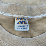 Vintage Crazy Shirts Graphic T-Shirt - XL Beige Cotton