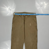 Wrangler Carpenter Trousers - 31W 31L Brown Cotton