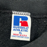 90S Made In USA Russell Athletic Blank Sweatshirt - XL Black Cotton Blend
