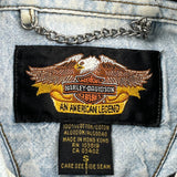 An American Legend Harley Davidson Graphic Denim Shirt - Small Light Wash Cotton