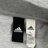Adidas Polo Shirt - Large Grey Cotton